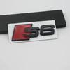 Neues 4-Ringe-Logo ABS Schwarz Für AUDI S6 2020-2023 Auto Motorhaube Frontgrill Emblem Heckklappe Abzeichen Aufkleber 2 Stück S6 1 Stück Audi Sport