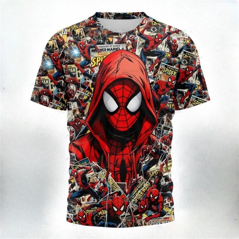 

Men Marvel Superhero Spider-Man 3d T-Shirt For Casual Summer Use Quick-Drying Breathable Comfortable Short Sleeve Tops Clothing XXS