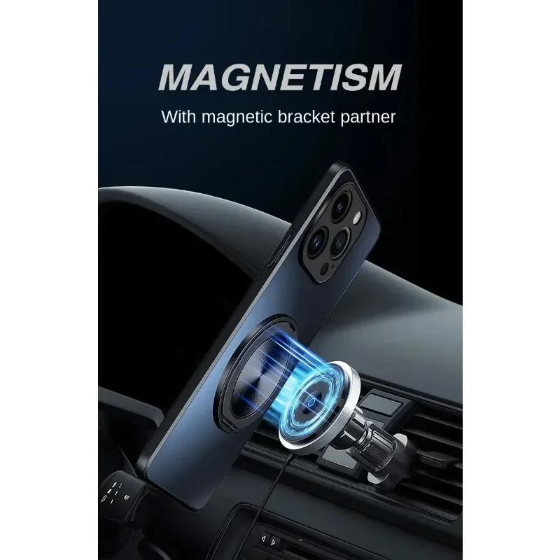 Magnetic Case for OnePlus Ace 5 Pro 13R 13 12 12R 11 11R 10r 10T Ace 3v 2 Pro Matte Shockproof Holder Stand Cover Funda