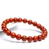 Hongchu Crystal Natural Ice-Flame Red Agate Bracelet Chuanliao Flame Southern Red Agate Round Bead Bracelet