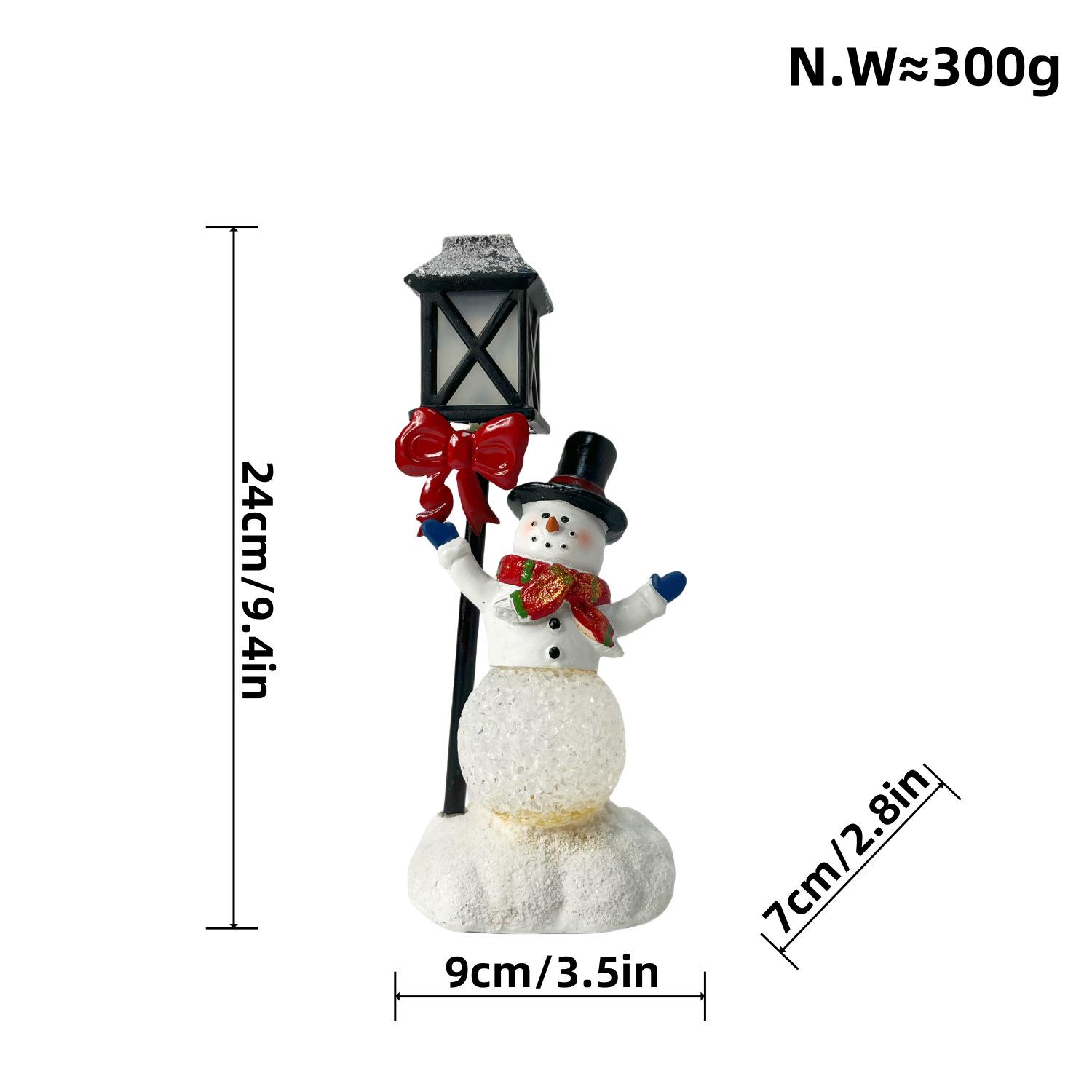 

Новые украшения Санта-Клауса, светящиеся снеговики, поделки из смолы, настольные украшения для создания рождественской атмосферы