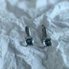 Серебряные серьги с натуральным топазом 2.482ct, фианитами (2212300)