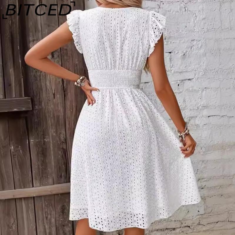 BITCED Women's Multi-Coloured Summer Sleeveless Elegant Dress