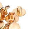Binding Screw Brass Leather Binding Button Tack Knurling Flat Flat Rivets for Belts Backpacks Holding and Decorating Document
