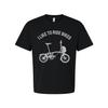 I Like To Ride Bikes Graphic Unisex Bicycle Print T Shirt With Subtle Front Desi