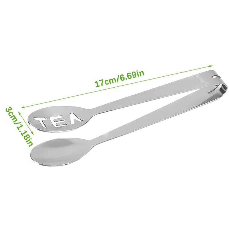 Teklypklemmer Rustfritt Stål Teklypetang Sølv Te Sil Klype Teskje For Løse Blader Gripe Isterninger
