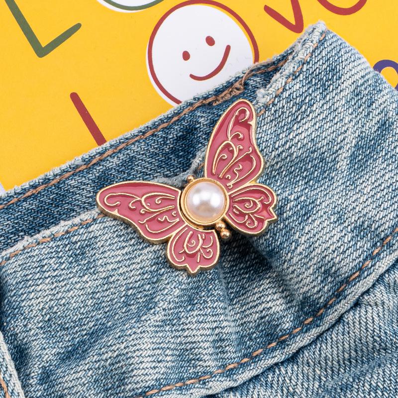 Butterfly Waist Buckle - Adjustable, No-Sew Jeans Button for Easy Waistline Alteration.