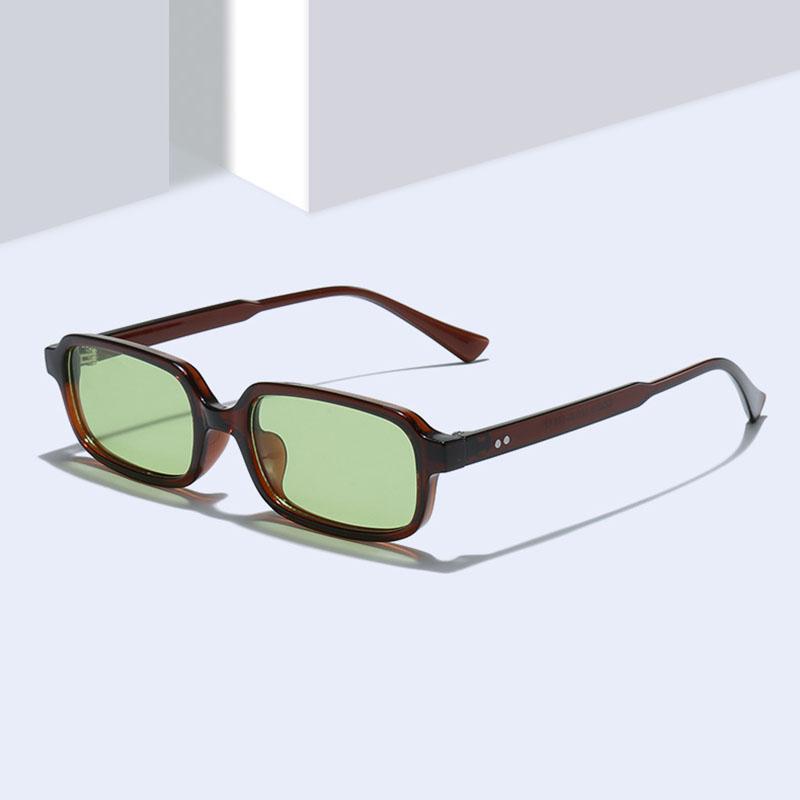 SO&EI Retro Nieten Kleine Rechteckige Sonnenbrille Damen Marken Designer Herren Farbverlauf Sonnenbrillen UV400