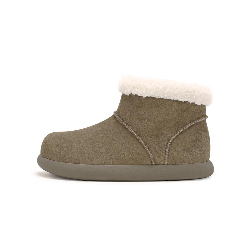 

Women s large size soft sole heightening warm fur one winter non-slip wear-resistant snow boots plush lining outdoor sports cotton boots 40 хаки