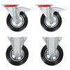 Casters - vidaXL - Set of 4 - 160 Mm - Rubber - Max Load 150 Kg