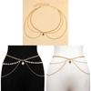 Metallic Body Chain For Women Men With Rhinestone Decoration For Summer Fashion