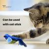Interactive Cat Toys Hanging Plush Bird Squeaky Sound Simulation Bird Teaser Toy Playful Entertain Bond with Your Pet Kitten Chirping Toy for Cats