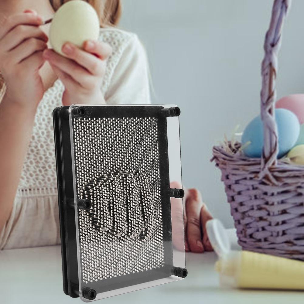 Stainless Steel Pin Art Toy 3D Hand Model Toys Desk Ornament Birthday Gift Decoration