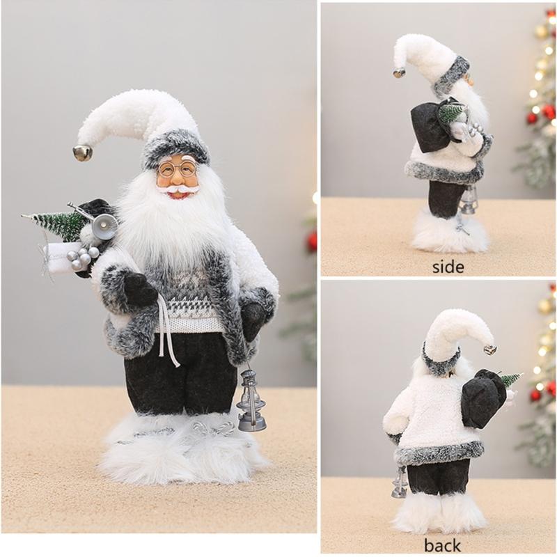 Santa Clause Ornament 12Inch High Santa Figure Christmas Decoration For Mantles Shelf Desktop Display Indoor and Outdoor