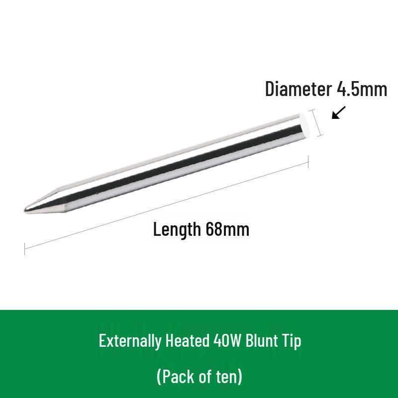 Lead-Free Eco-Friendly Electric Soldering Iron Tips: 30W/40W/60W - Universal Round, Pointed, Knife-Edge, and Horseshoe Styles.