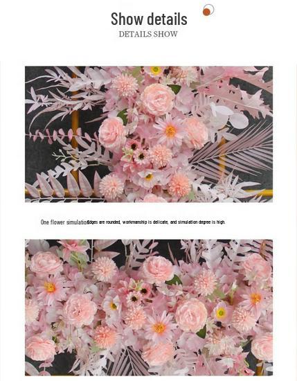 Blumen Kunstseide Blumenstreifen Set: Lange Hängegang-Anordnung & Hochzeitsaal-Dekor