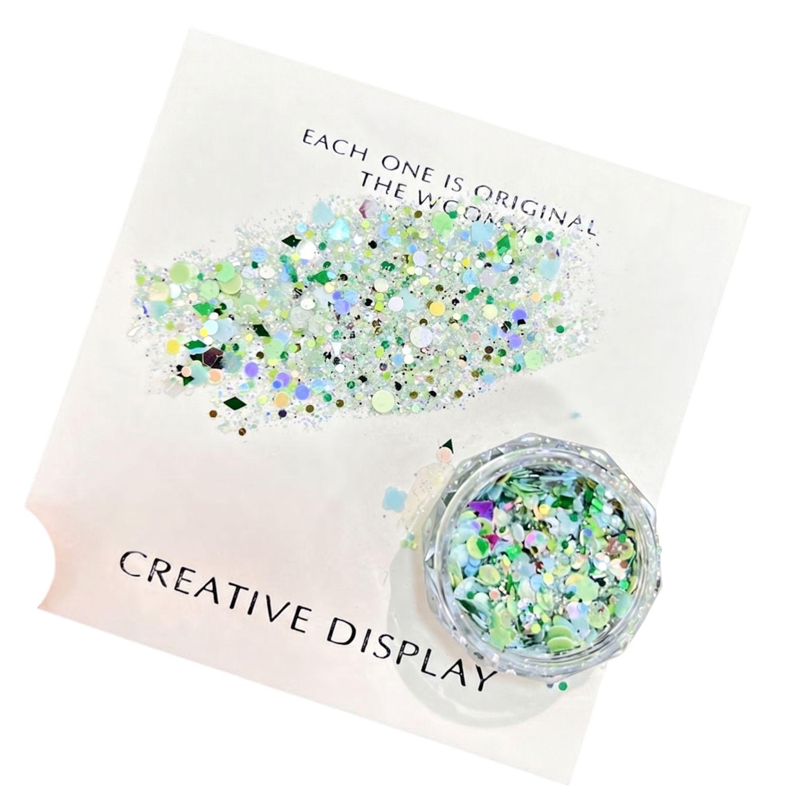 

English: Glitter Powder Sequins Mixed Butterfly Nail Powder Craft Material one size зелений
