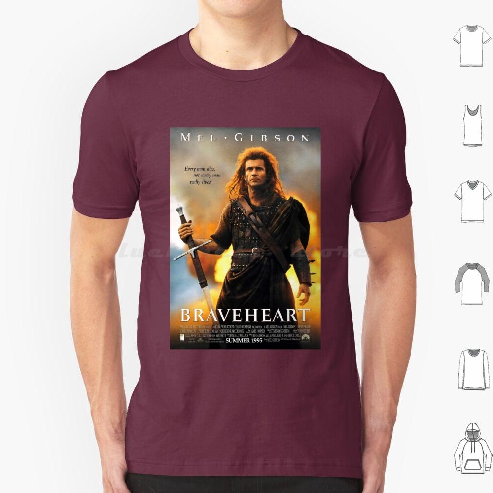 T-shirt Braveheart Cotone Uomo Donna Stampa DIY Wallace Braveheart Mel Scozia Altopiani William Wallace Ogni Uomo Muore