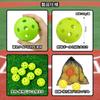 Charmoon Baseball Schlagtraining Bälle, 72mm, Hart, Niedrig fliegend, mit Aufbewahrungstasche, 12er-Pack (24 Bälle, Gelb)