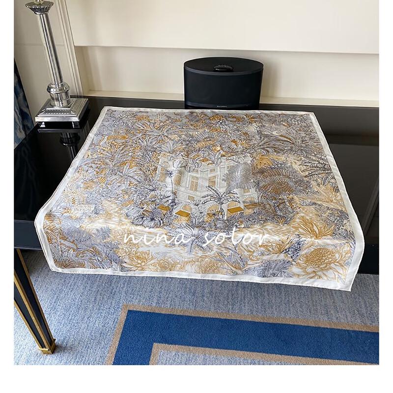 NINA SOLOR Tropical Rainforest 18 Momme Twill Silk Scarf