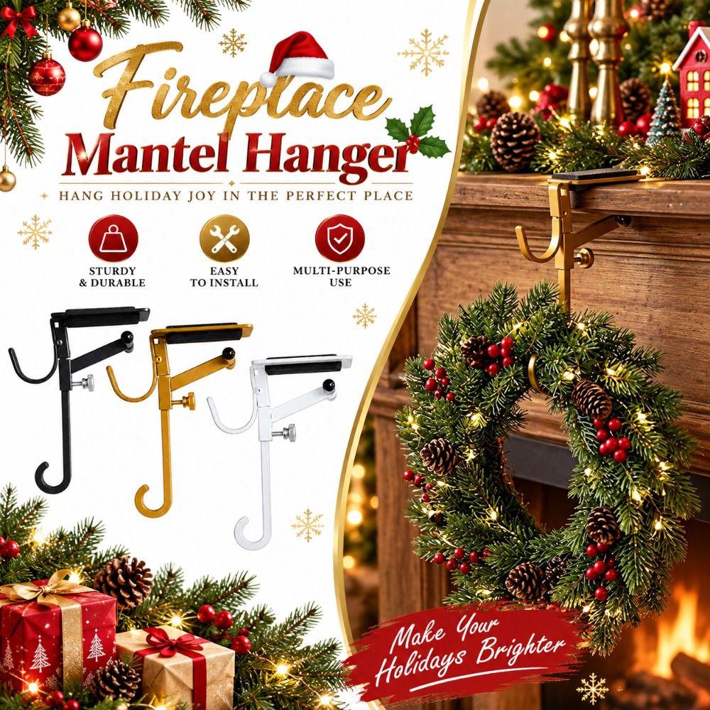 Metal Fireplace Mantel Hanger Protective Pads Mantel Garland Hanger Fireplace Decor