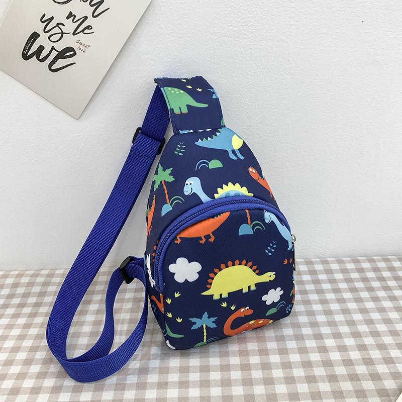 Dinosaur Print Cute Pattern Coin Purse Crossbody Bag Boys And Girls Chest Bag