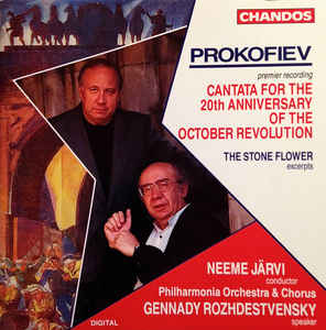 

CD PHILHARMONIA ORCHESTRA SERGEY PROK Cantata for 20th Anniversary of Oct CHAN9095 Chandos 1992 UK Classical Used
