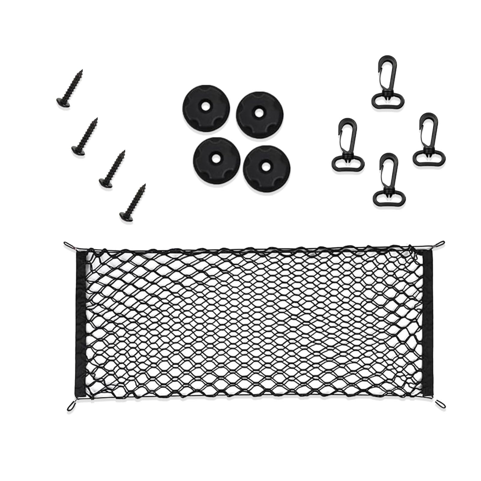 

Mirhua Multi-functional Car Strong Elastic Hook, Cargo Net Pocket, Storage Net, Prevents Luggage Falling, 110cm x 40cm чёрный