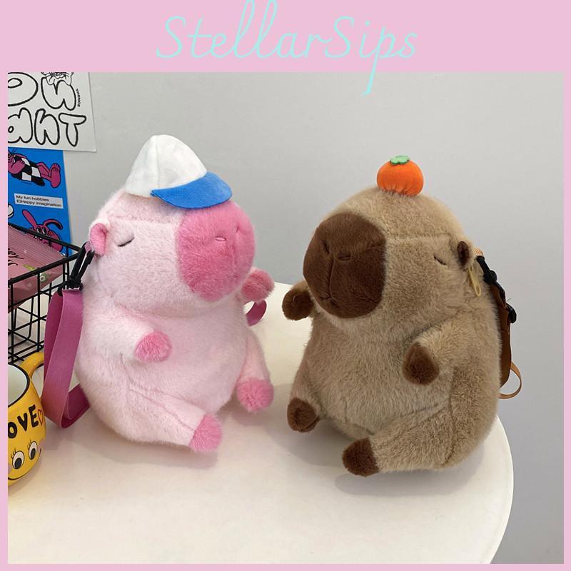 Adorable Plush Capybara Backpack Cute Soft Animal Design For Kids And Adults
