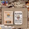 1pc Officially Licensed One Piece Wanted Poster Rectangular Badge Blind Box – Anime Collectible for Decoration and Gifting.