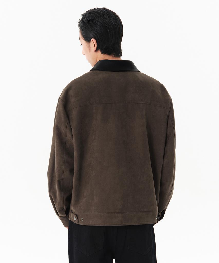 Musinsa Standard Synthetic Suede Trucker Jacket [Brown]