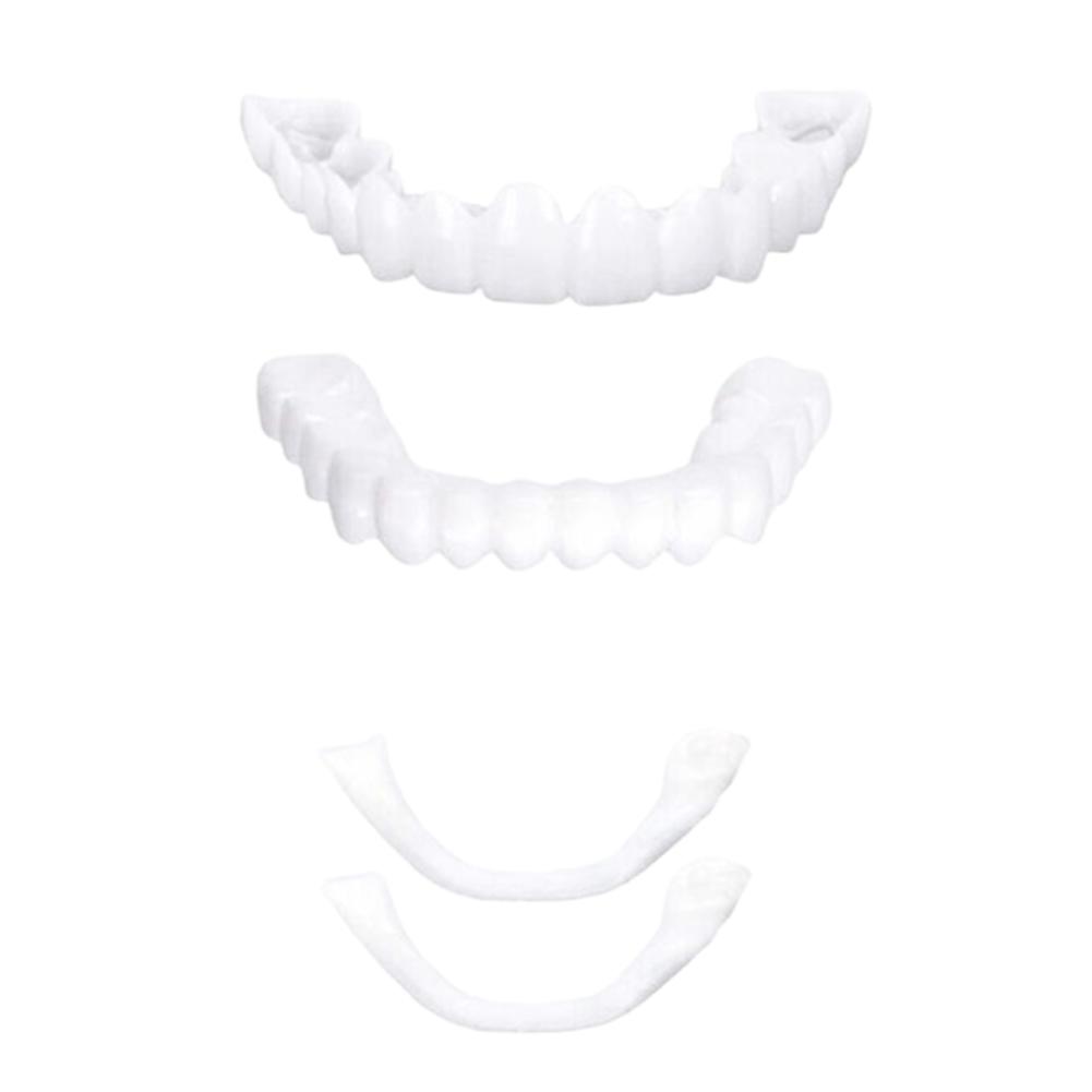 2 Pairs Comfort Upper and Lower Jaw Denture Denture Care Upper False Tooth Cover Snap Regain Confident Smile Perfect False Teeth
