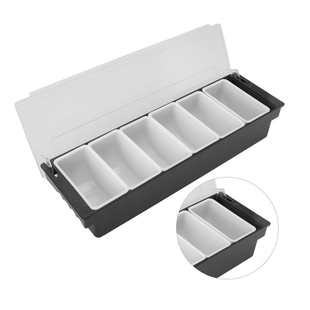 Condiment Caddy Durable Plastic Transparent Lid Detachable Design Multifunction Bar Fruit Caddy for