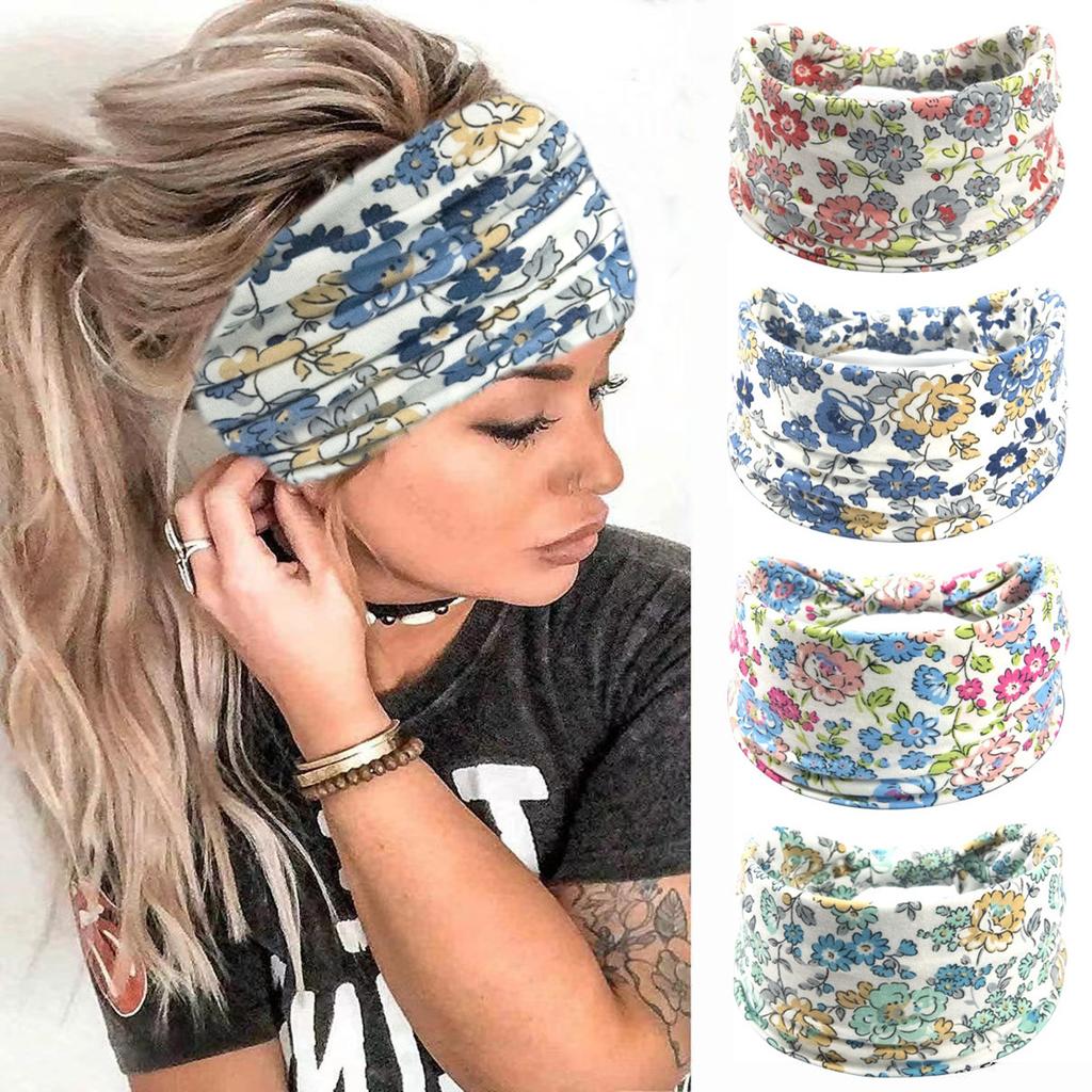Bohemian Cashew Yoga Übung Stirnband Anti Schweiß und Feuchtigkeit Absorbieren Elastische Baumwolle Stirnband Knoten Stirnband