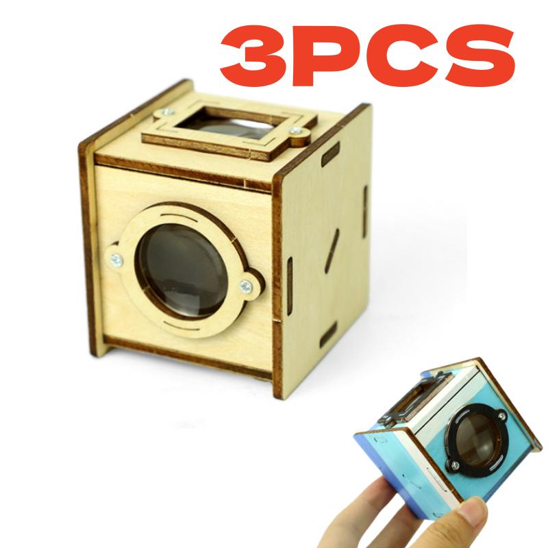 Wooden Science Technology Small Maker Diy Waist Flat Viewfinder Optical Steam Physics Experiment Toy Student Handicraft
