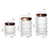 Kitchen High Borosilicate Glass Sealed Jar Canister Glass Container Wood Lid Food Storage Jar Coffee Bean Wheaten Grain Oat Can