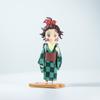 Cartoon Anime Toys and Figurines of Tanjirou, Zenitsu and Inosuke From 'Demon Slayer  As Decorative Desktop Ornaments