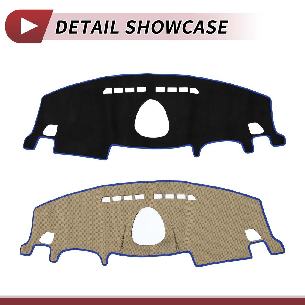 HEROFFIX Dashboard Mat for BMW Mini Clubman F54 Interior Dashboard Cover with Sun and Scratch Suede Black with Blue Custom Parts and Accessories