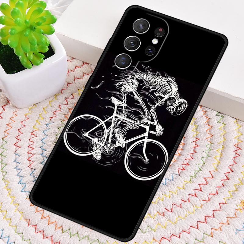 Mountain Bike Cycling Silicone Phone Case For Samsung Galaxy note 10 pro S26 S25 S24 S23 S22 S21 Plus S25Ultra Capa Cover