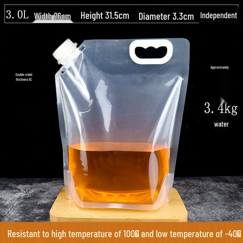 Soy Milk Stand-Up Spout Bag - Reusable, Transparent, Liquid-Safe, Large Diameter Packaging for Soups & Beverages