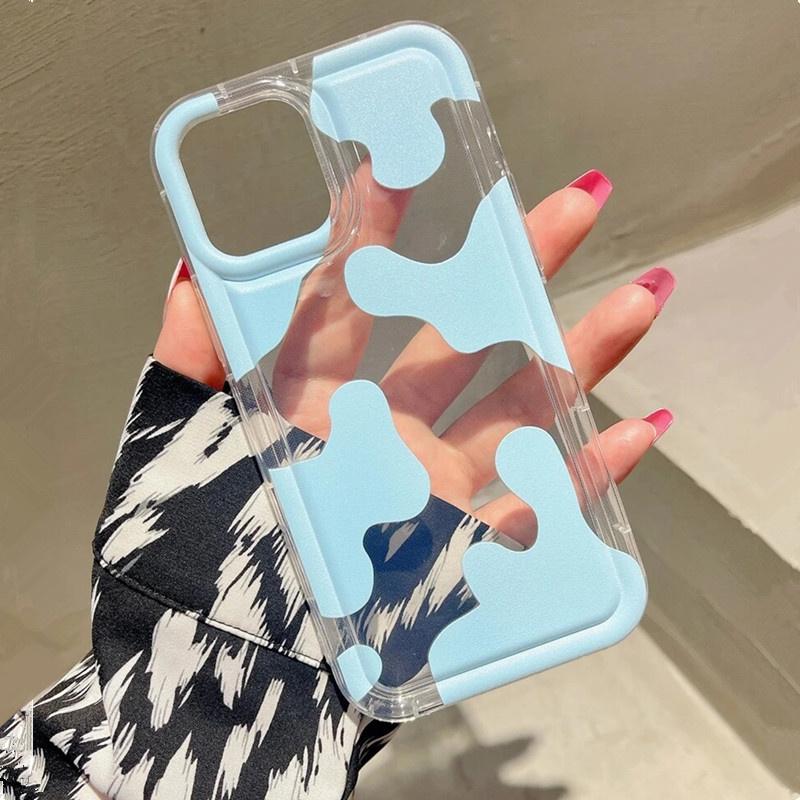Colorful Cow Print Clear Phone Case For  Mi 14 13 13T 12 11 Lite 5G Mi 12T Pro Case For Poco X3 X6 F5 Pro Anti-Drop Cover