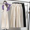Dimanaf Spring Plus Size Women Wide Leg Pants High Waist Basic Elastic Pants Loose Casual Trousers Pleated Pants 5XL