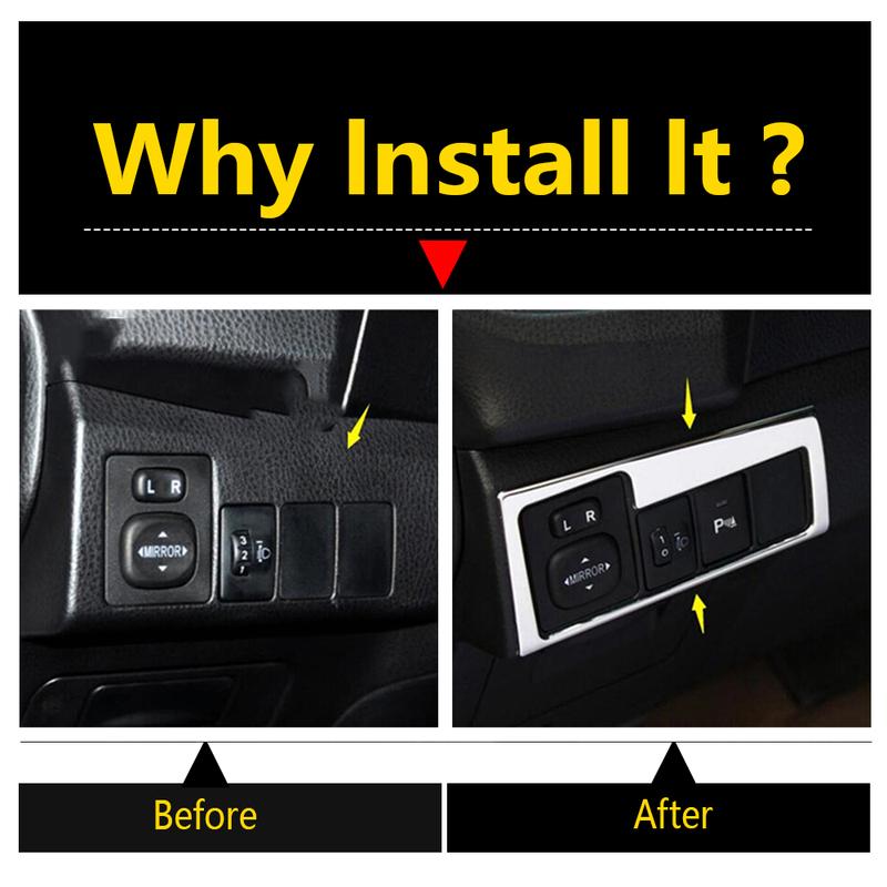 Stainless Steel Car Front Head Lights Lamp Switch Button Frame Cover Trim Fit For Toyota Corolla 2017 2018 Interior Accessories