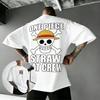 Anime One Piece Tripulação do Chapéu de Palha Luffy Camiseta Masculina Feminina 2026 Verão Algodão Manga Curta Casual Estampa Gráfica Streetwear Tops Y2k