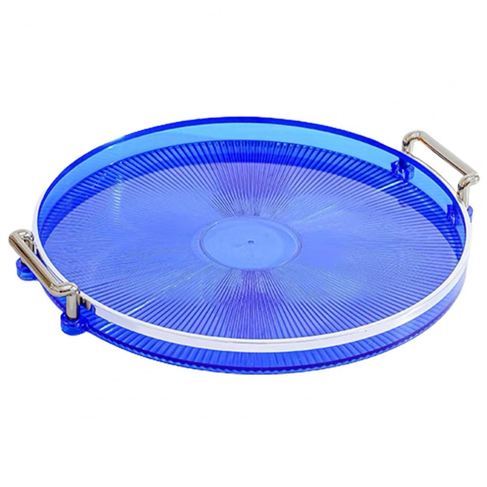 

Домашний декор, круглый поднос для хранения, контейнеры, легкие роскошные креативные подносы для хранения, пластиковый поднос, тарелка с фруктами для хранения ювелирных изделий синий