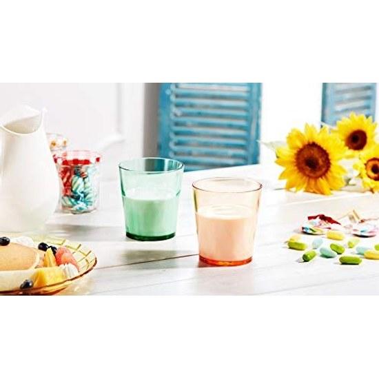 SCANDINOVIA 250ml Unbreakable Cup - Set 4 Glass Plastic High-Grade BPA Free Dishwasher Safe Stylish Bathroom