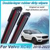 Car Front Wiper For Volvo XC40 Accessories  2018- Double-layer Rubber Wipers Double Clean Screen Brushes Car Accessories
