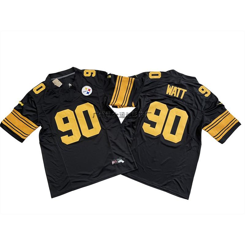 Pittsburgh Steelers Camiseta de Fan Legacy para Hombre Mezcla de Algodón Bordada Uniforme de Fútbol Rugby Deportes