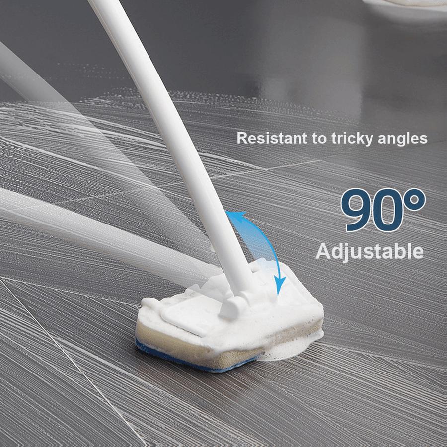 Removable Long Handle Bathtub Brush Multi-Functional Wall Tile Brush Window Glass Sponge Cleaning Scrubber for Stain Removal and Cleaning