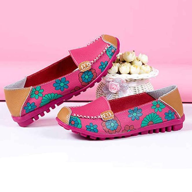Elegant Women Leather Shoes Loafers Soft Leisure Flats Female Casual Shoes Size 36-44